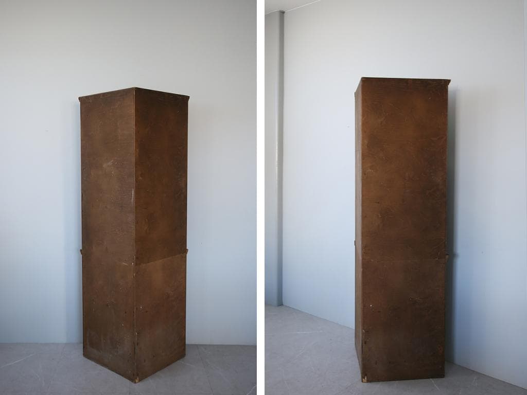 英国アンティーク木製ディスプレイキャビネット/食器棚/本棚/飾り棚(92-86)