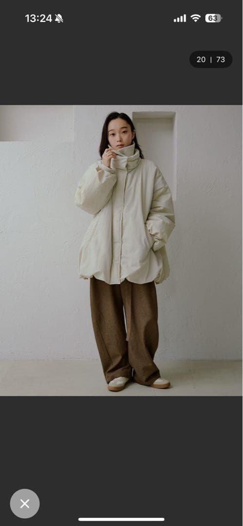 バルーン中綿アウター