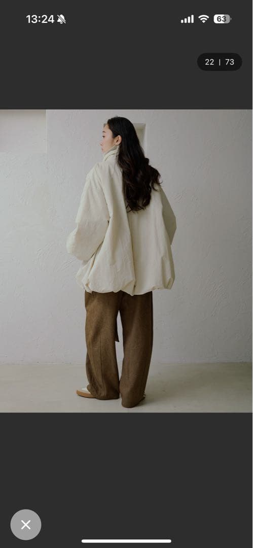 バルーン中綿アウター