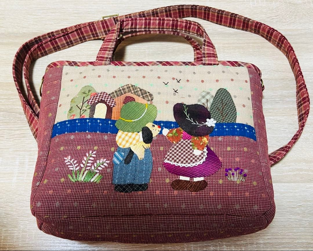 ★新作★スーちゃん＆ビリーくん＆いぬ＊2WAY（トート・ショルダー）ブラウン系