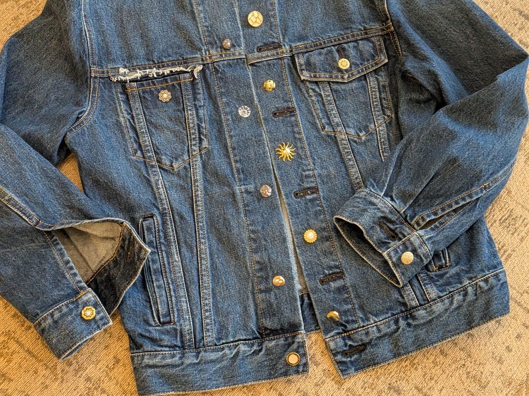 【美品】ボナム　チェンジボタンデニムジャケット　S