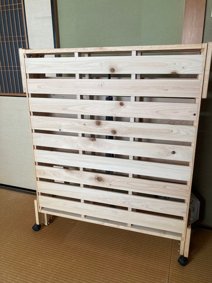 中居木工　折りたたみベッド　2021年製造　シングルサイズ　送料込