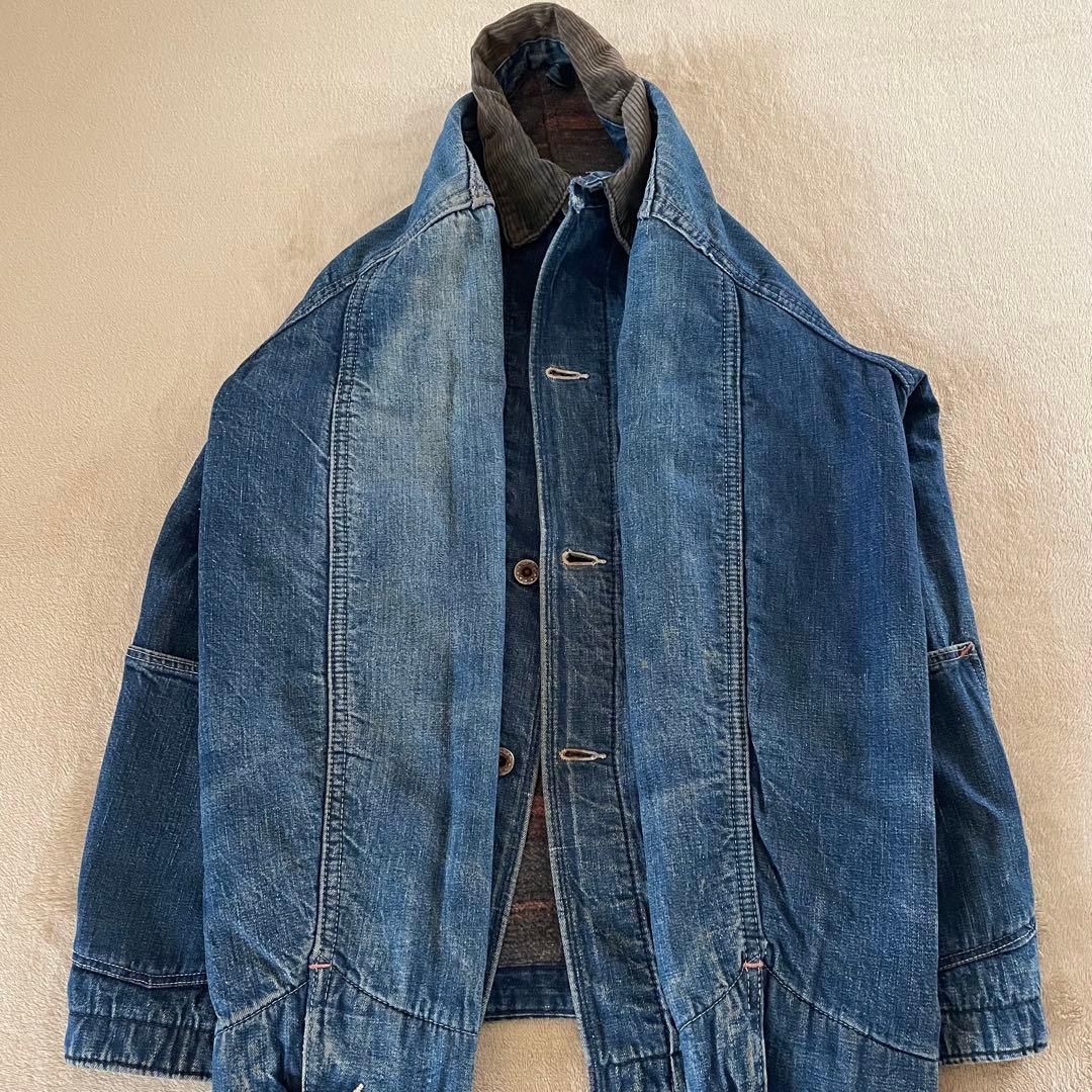 40s カバーオール デニム 大戦 ヴィンテージ USA VINTAGE