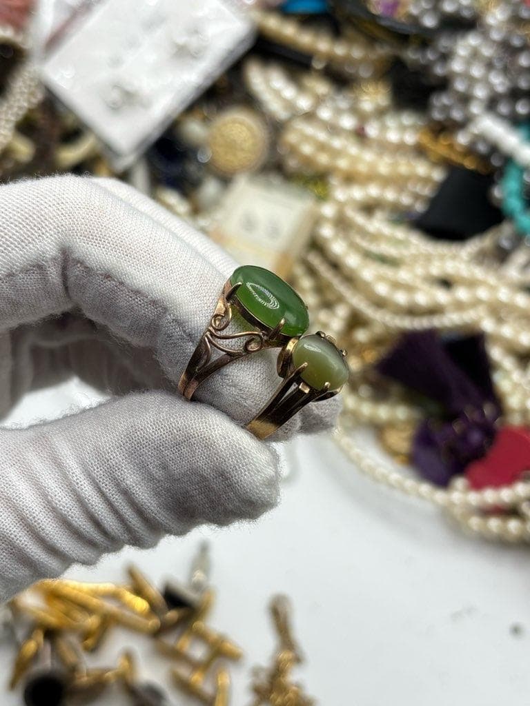 4kg イミテーション　まとめ　アクセサリー　メッキ　パール　18K含　⑩　遺品