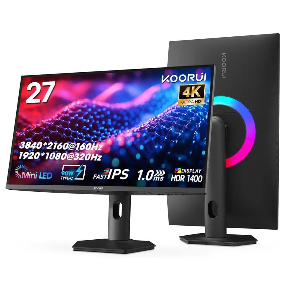 超美品KOORUI QD-MiniLED 27インチゲーミングモニター量子ドット