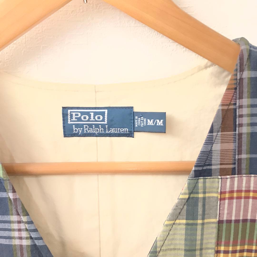 ラルフローレン　パッチワークベスト　ポロカントリー　RRL Mサイズ　美品