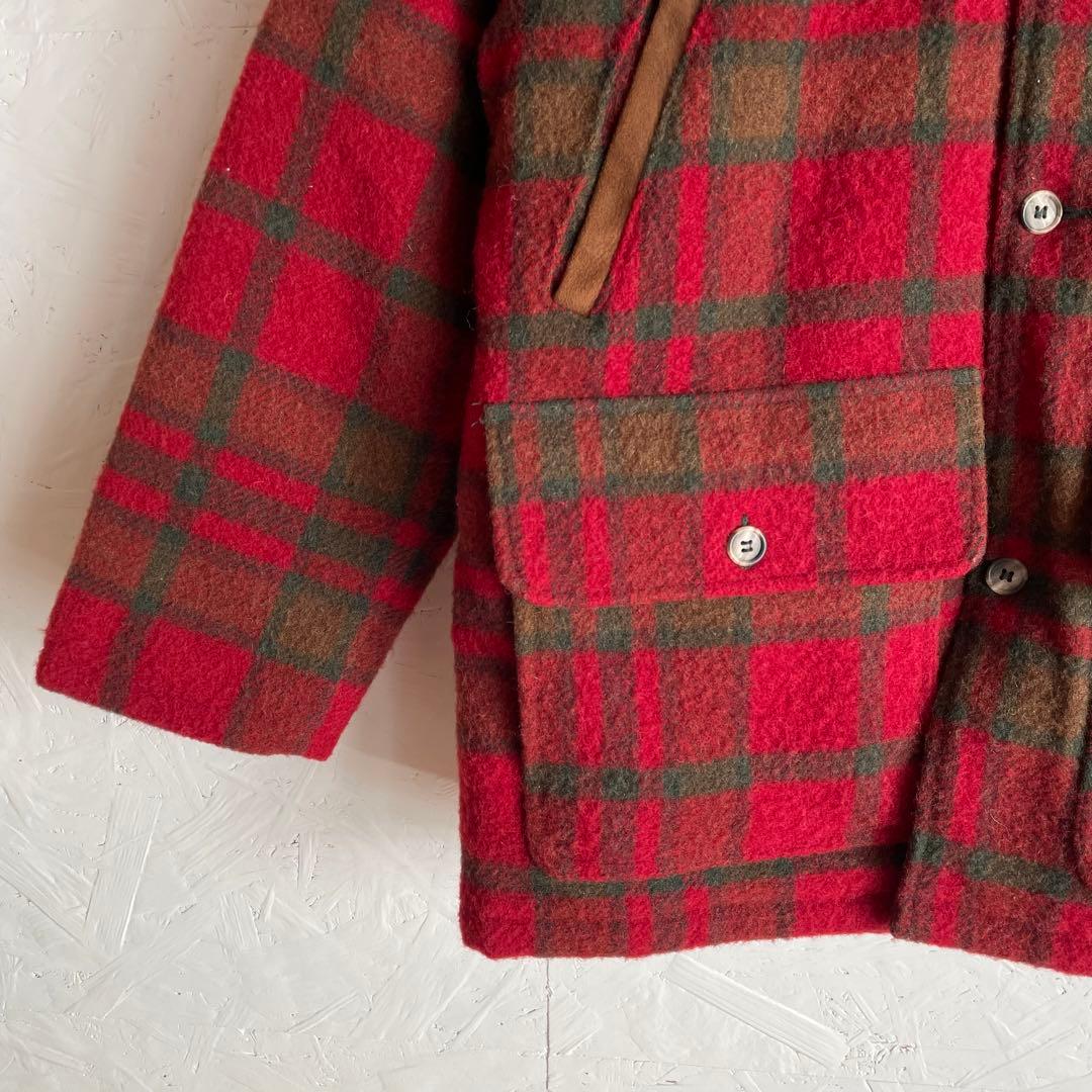 80's 古着 US製 Vintage『L.L.Bean』襟切替チェックブルゾン