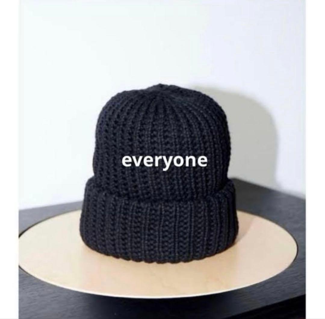 everyone COMESANDGOES ニットキャップ ブラック ennoy