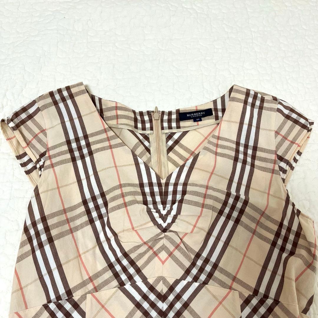 未使用　バーバリーロンドン　ロングワンピース　ノバチェック　ノースリーブ