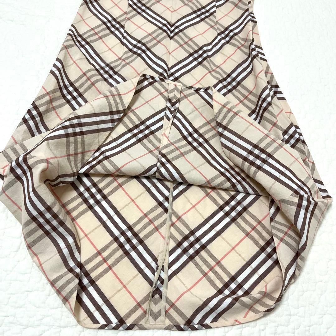 未使用　バーバリーロンドン　ロングワンピース　ノバチェック　ノースリーブ
