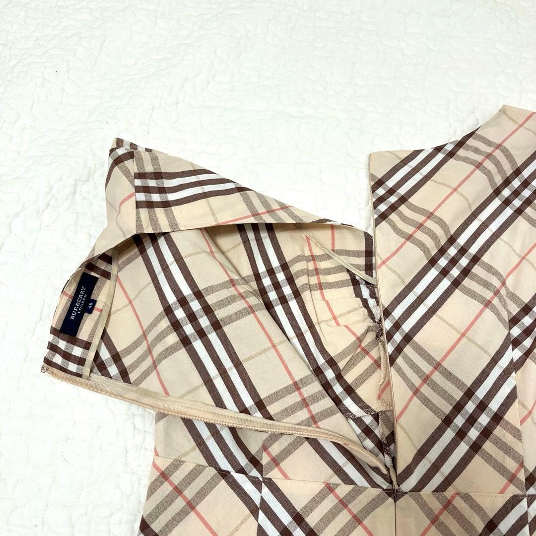 未使用　バーバリーロンドン　ロングワンピース　ノバチェック　ノースリーブ