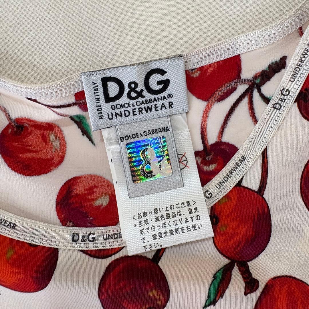 D&G Underwear チェリー柄 Tシャツ