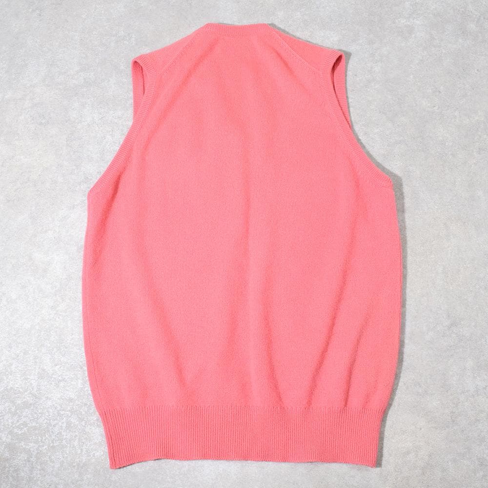 希少色 80s Ballantyne カシミヤ ニット ベスト 46 ピンク