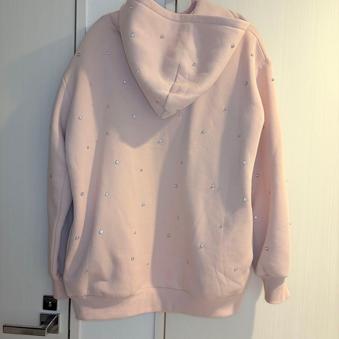 ♡ ダーリッチ Darich ♡ DDロゴビジュージップパーカー　ピンク