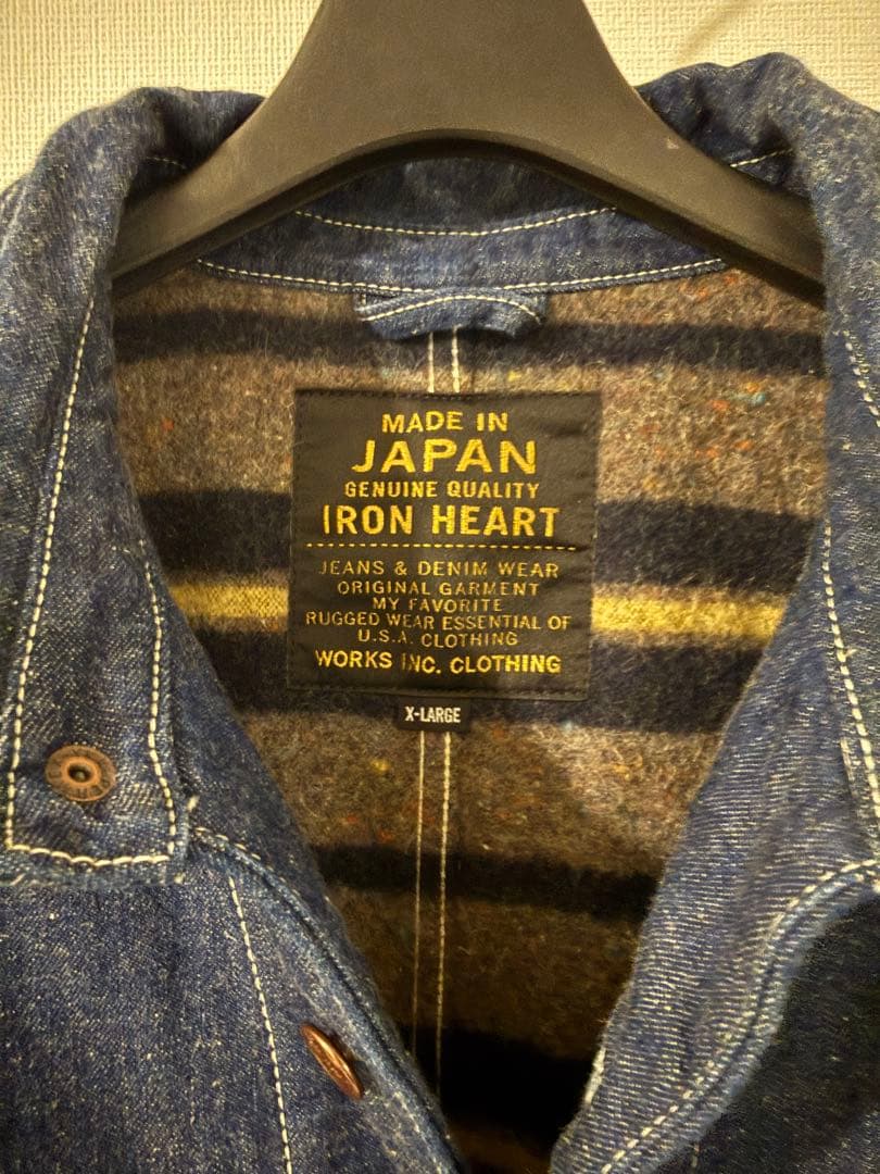 IRON HEART カバーオール デニムチョアジャケット インディゴ