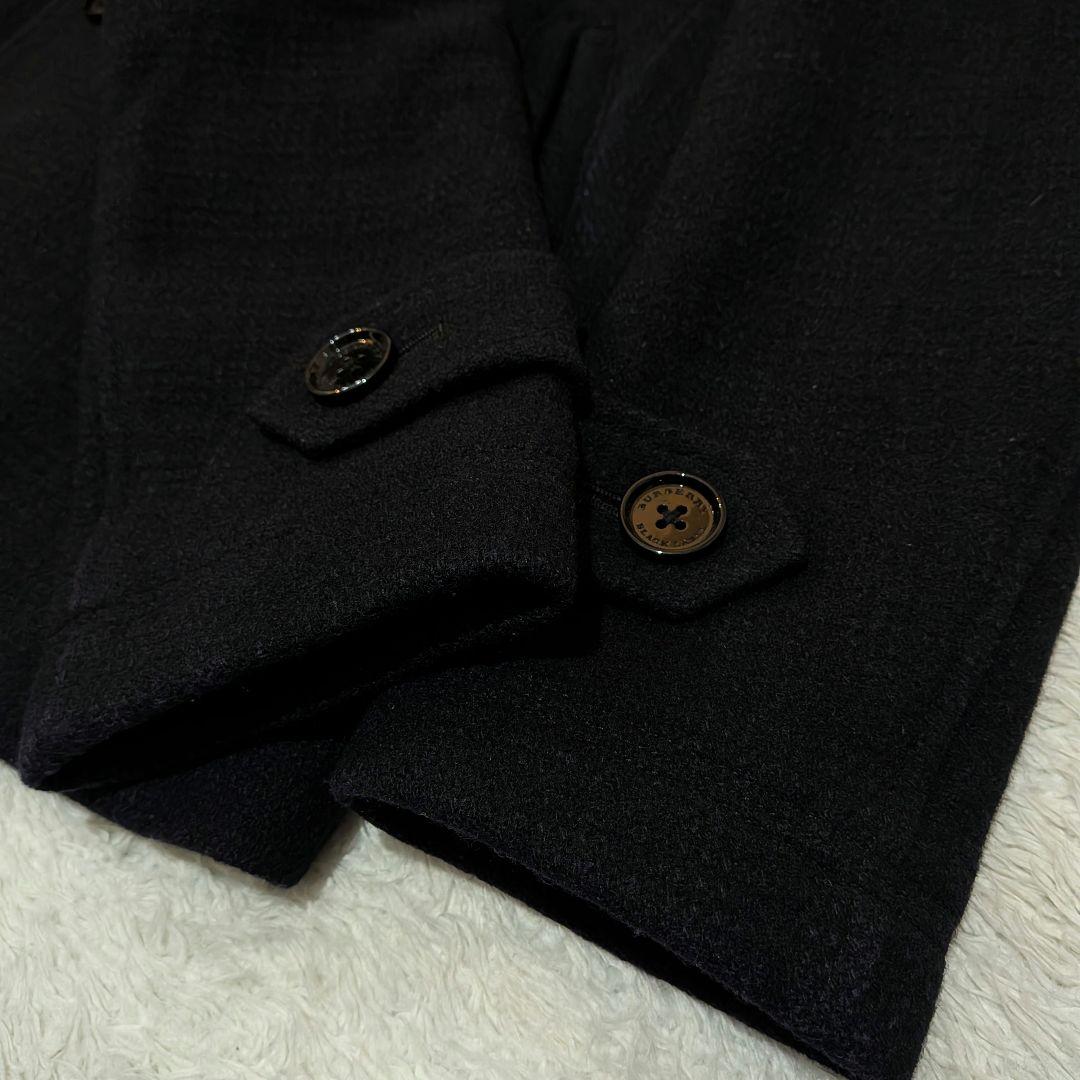 希少　バーバリー　Lサイズ　ウールダブルブレストピーコート　シャドーチェック