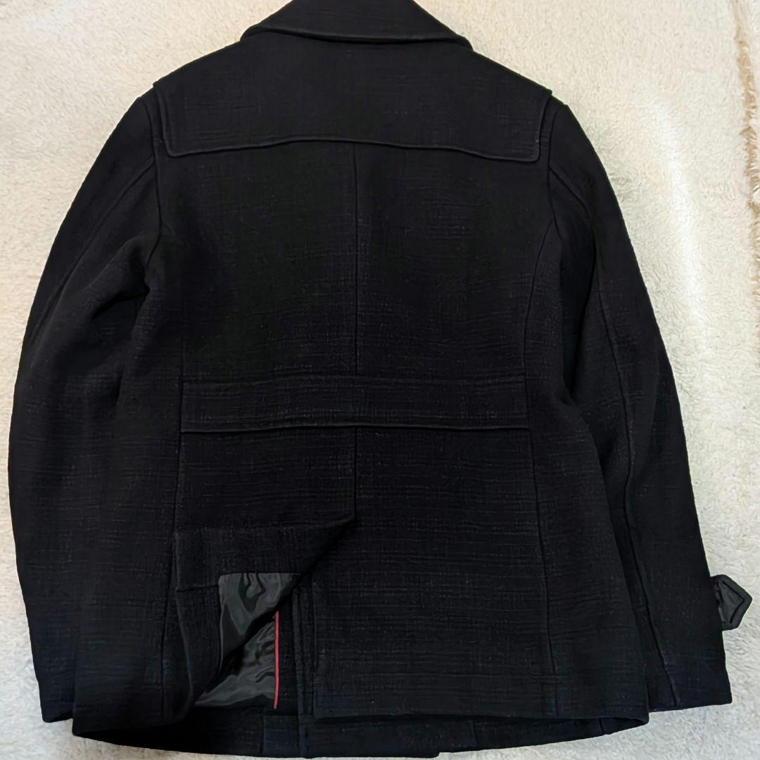 希少　バーバリー　Lサイズ　ウールダブルブレストピーコート　シャドーチェック