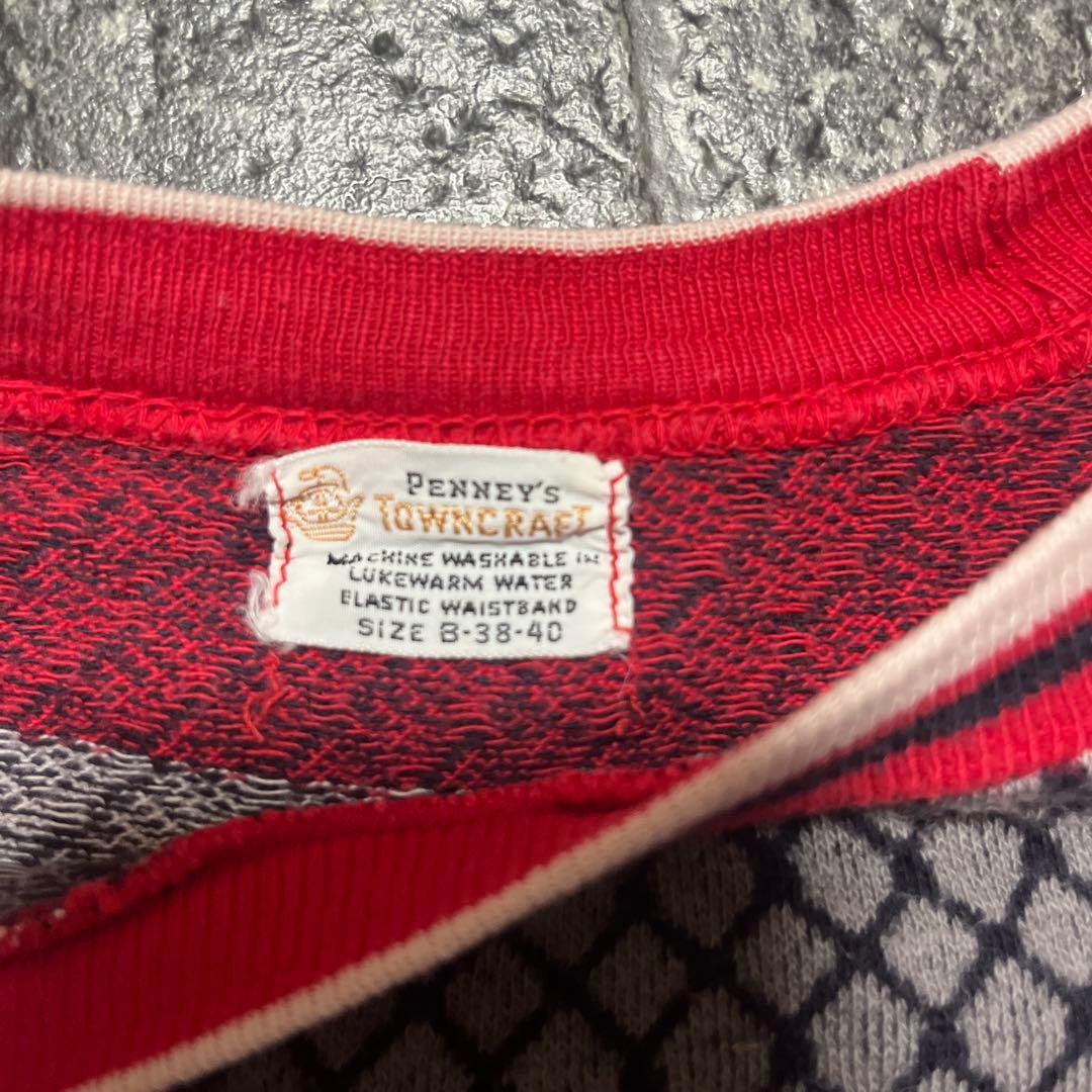 50s PENNEY’S TOWNCRAFT 総柄スウェット 38-40
