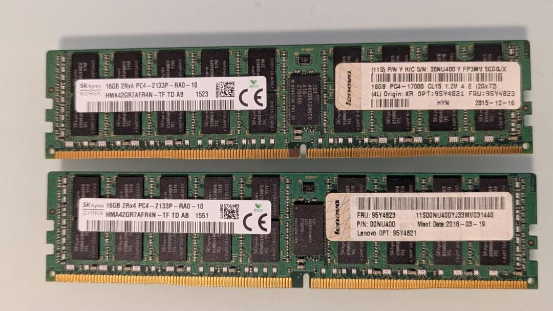 SK hynix メモリー DDR4 16GB×2枚 計32GB(管理番号:14