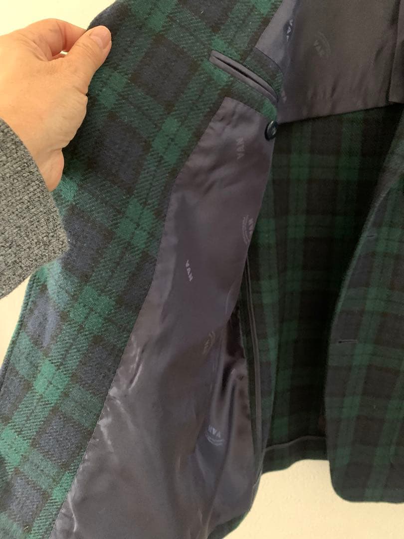 美品　VAN ジャケット　タータンチェック　ブレザー　M