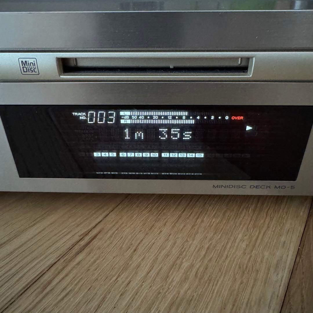 TEAC MD-5 ミニディスクデッキ＆MDディスク未使用4枚 純正リモコン付き