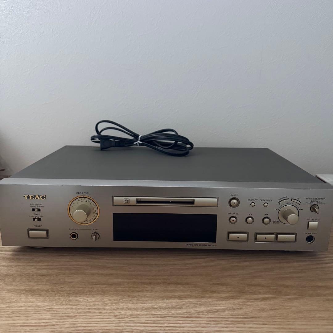 TEAC MD-5 ミニディスクデッキ＆MDディスク未使用4枚 純正リモコン付き