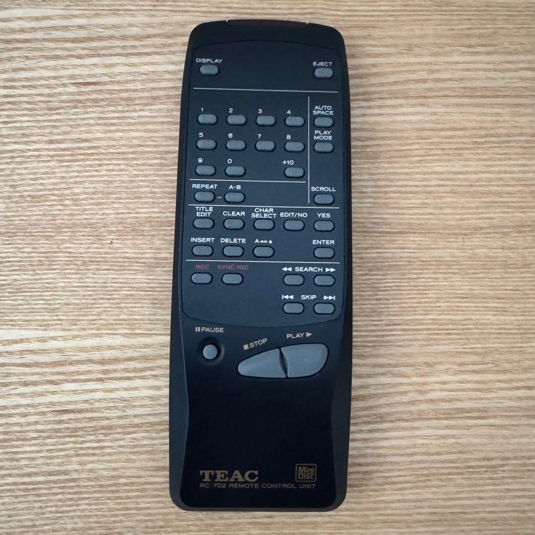 TEAC MD-5 ミニディスクデッキ＆MDディスク未使用4枚 純正リモコン付き