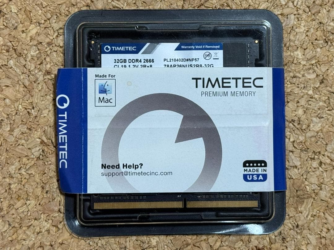 【中古】TIMETECH DDR4 SODIMM 64GB(Mac mini用)