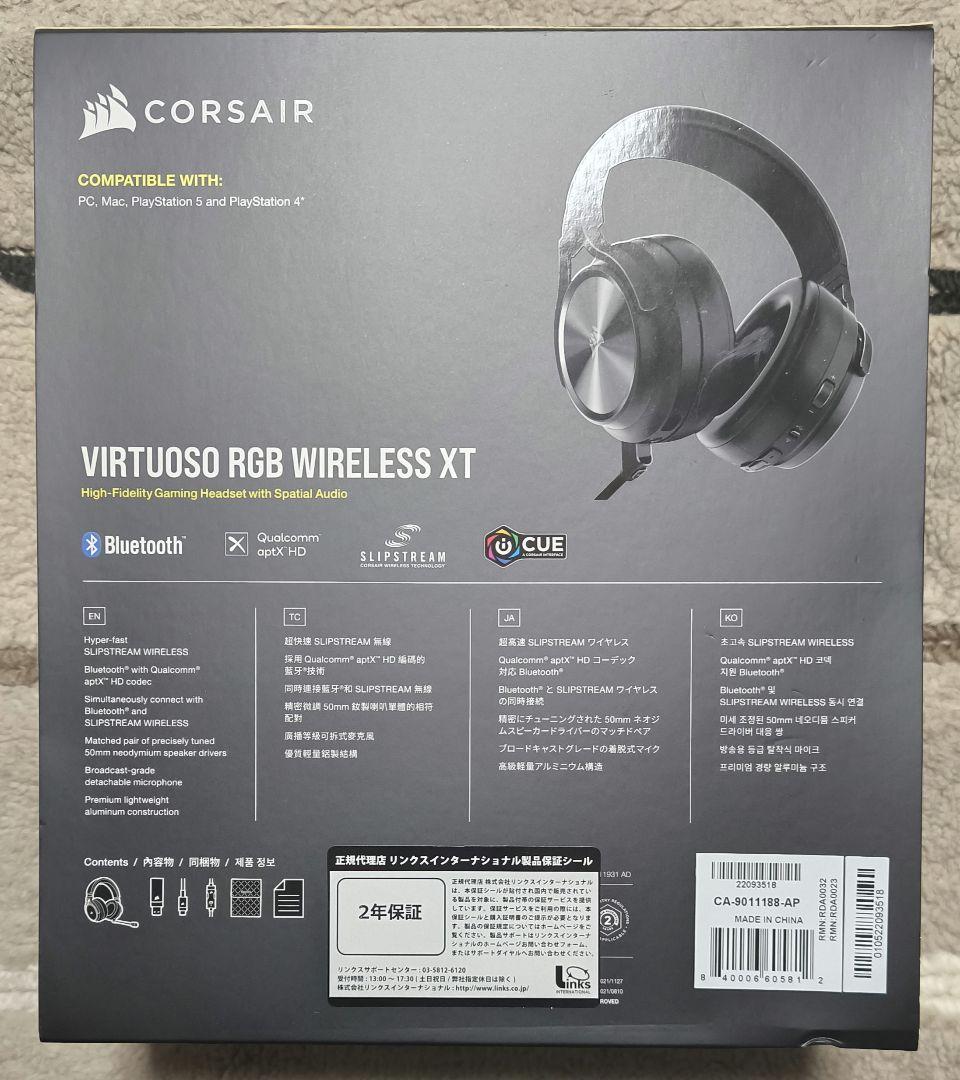 Corsair VIRTUOSO RGB WIRELESS XT　ヘッドセット