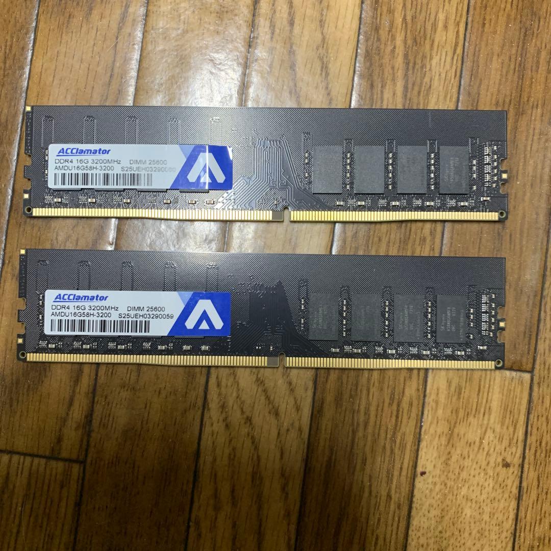 p*o様 ACClamator DDR4 32GB(16×2枚) 3200MHz