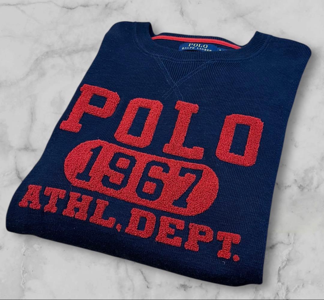 Polo Ralph Laurenラルフローレン ロゴニット ネイビー ロゴ