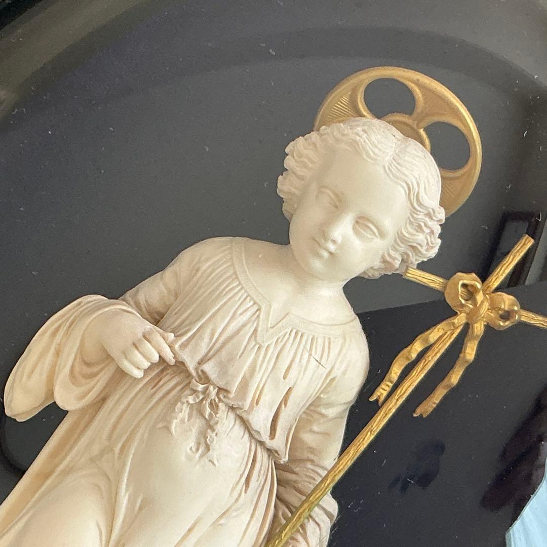 【希少】フランスアンティーク　美しい幼子イエス　メダイヨン　彫刻　レリーフ