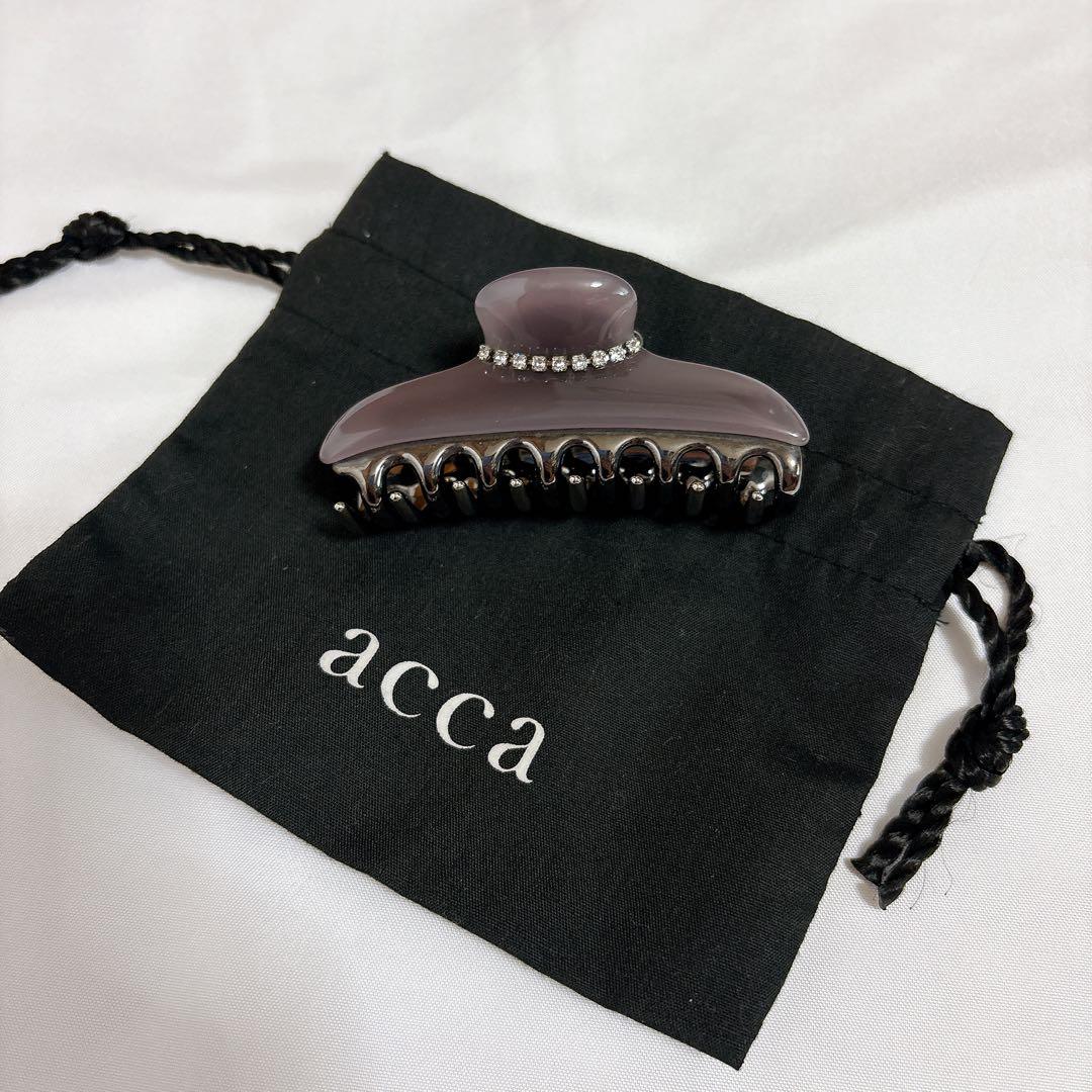 【限定色】ACCA アッカ ニューコラーナ ビジュー グレー ヘアクリップ
