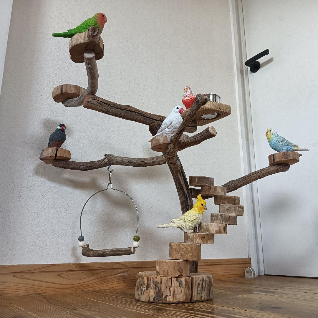 バードアスレチックジム ⑩ 天然木 自然木 流木 インコ おもちゃ