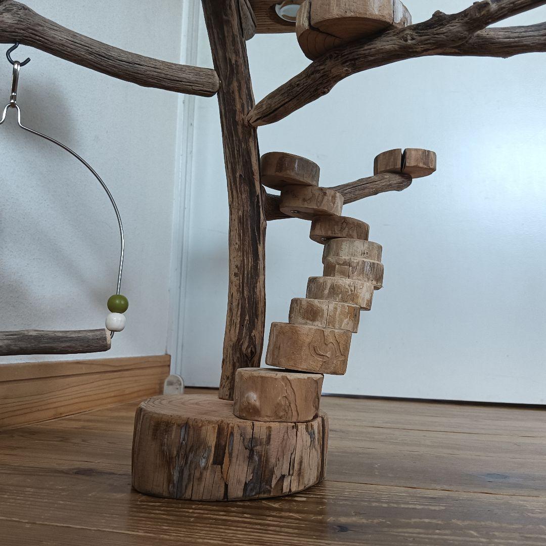 バードアスレチックジム ⑩ 天然木 自然木 流木 インコ おもちゃ