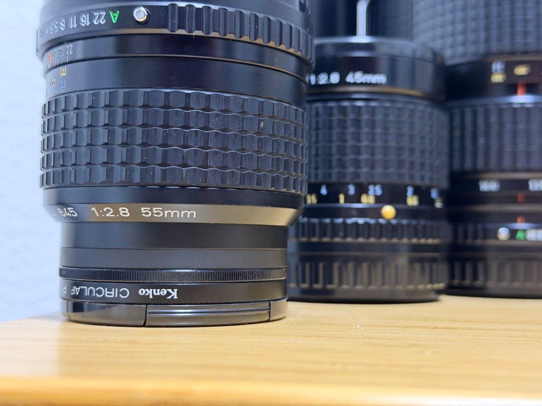 PENTAX 645 コンバータ2種/ レンズ6本　防湿庫保管