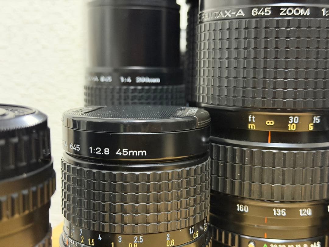 PENTAX 645 コンバータ2種/ レンズ6本　防湿庫保管