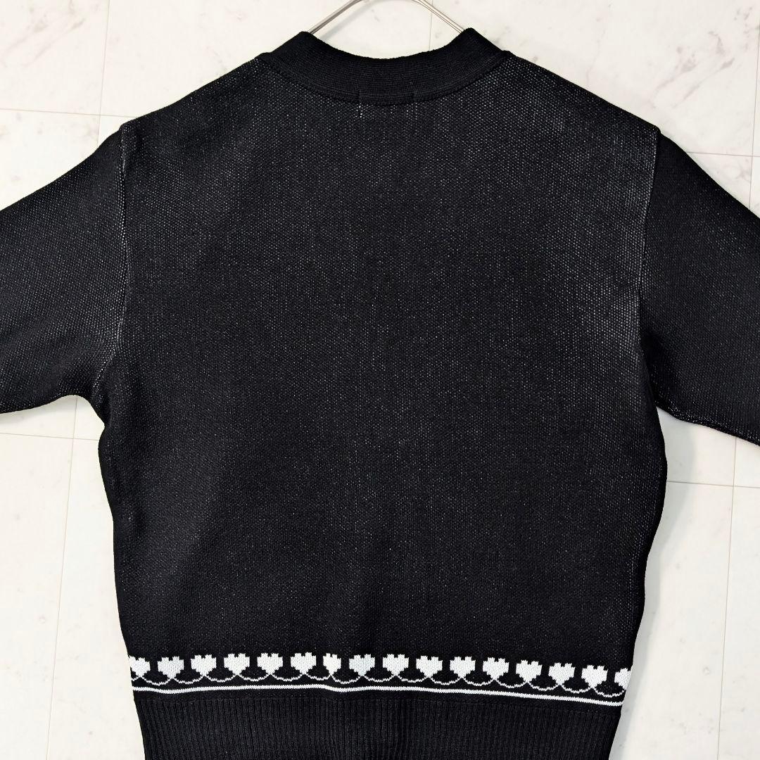 未使用★MYne ミハラヤスヒロ ハートパターンビッグシルエットカーディガン 黒