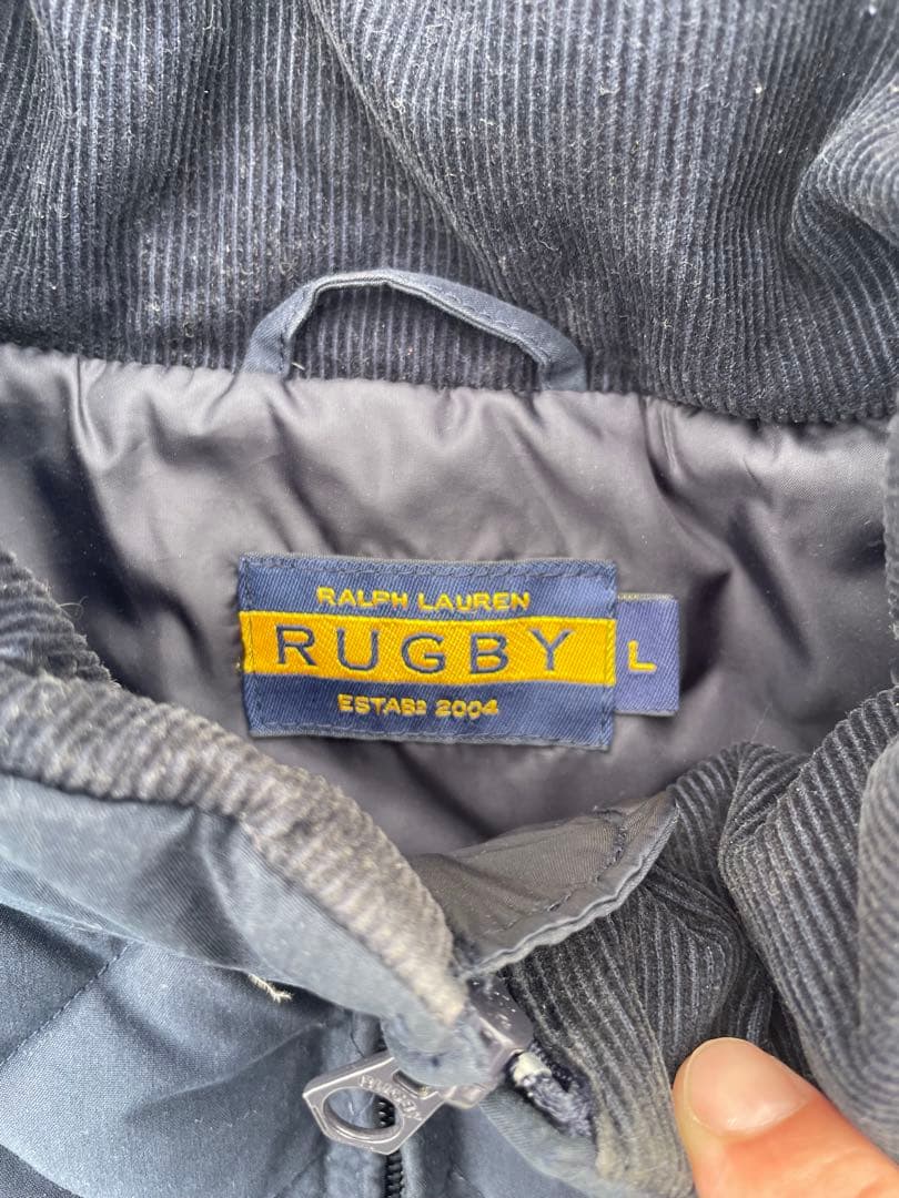 polo rugby R.L.F.C. ダウンベスト ネイビー/グリーン