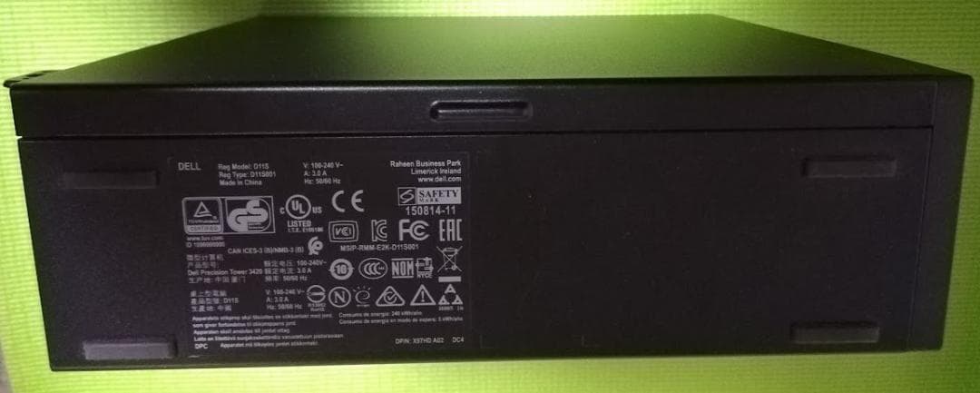 ミニPC DELL 3420 E3-1230 v6 SSD 512 HDD1T 16GB