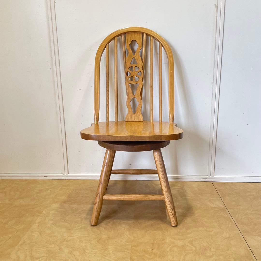 ウィンザー 回転椅子② オーク材 チェア 椅子 イス アンティーク 英国スタイル