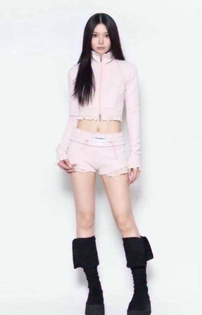 パンツ S jersey shorts lace Pink