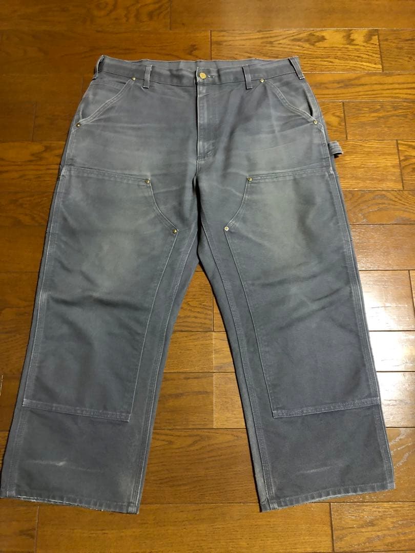 とら Carharttダブルニー グレー