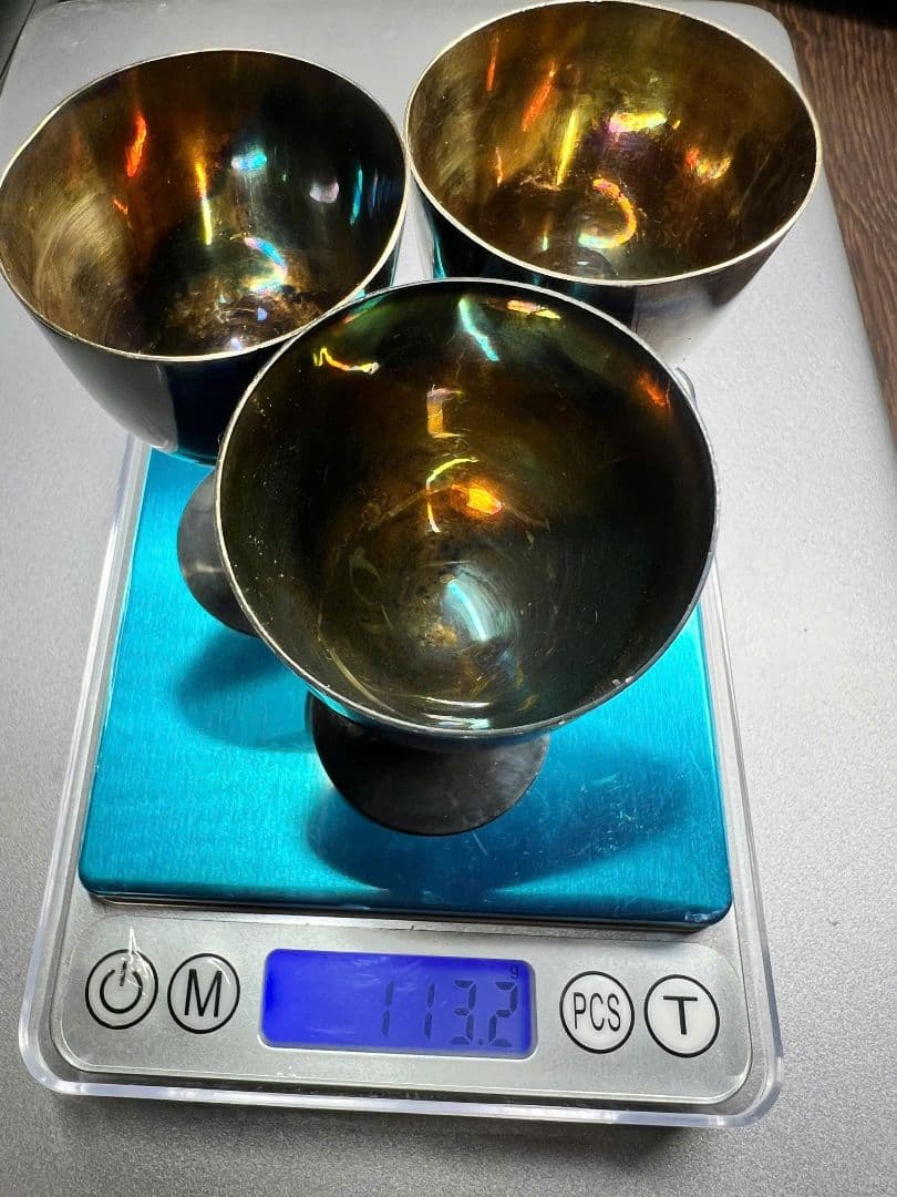 アンティーク　純銀製　ワイングラス 113,2g