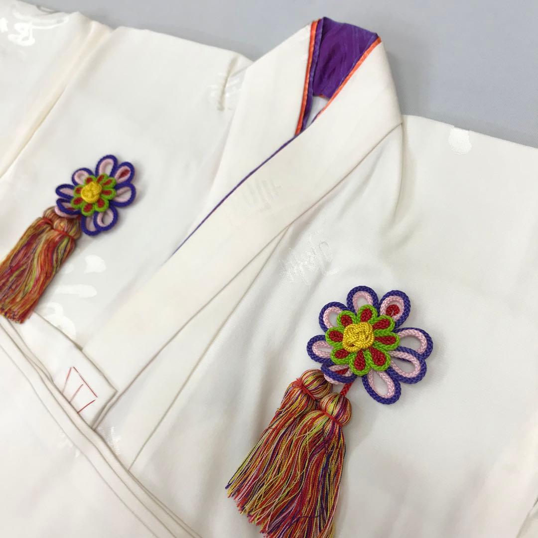 梅乃【094】正絹　産着　男女兼用　初着　白　寿　美品