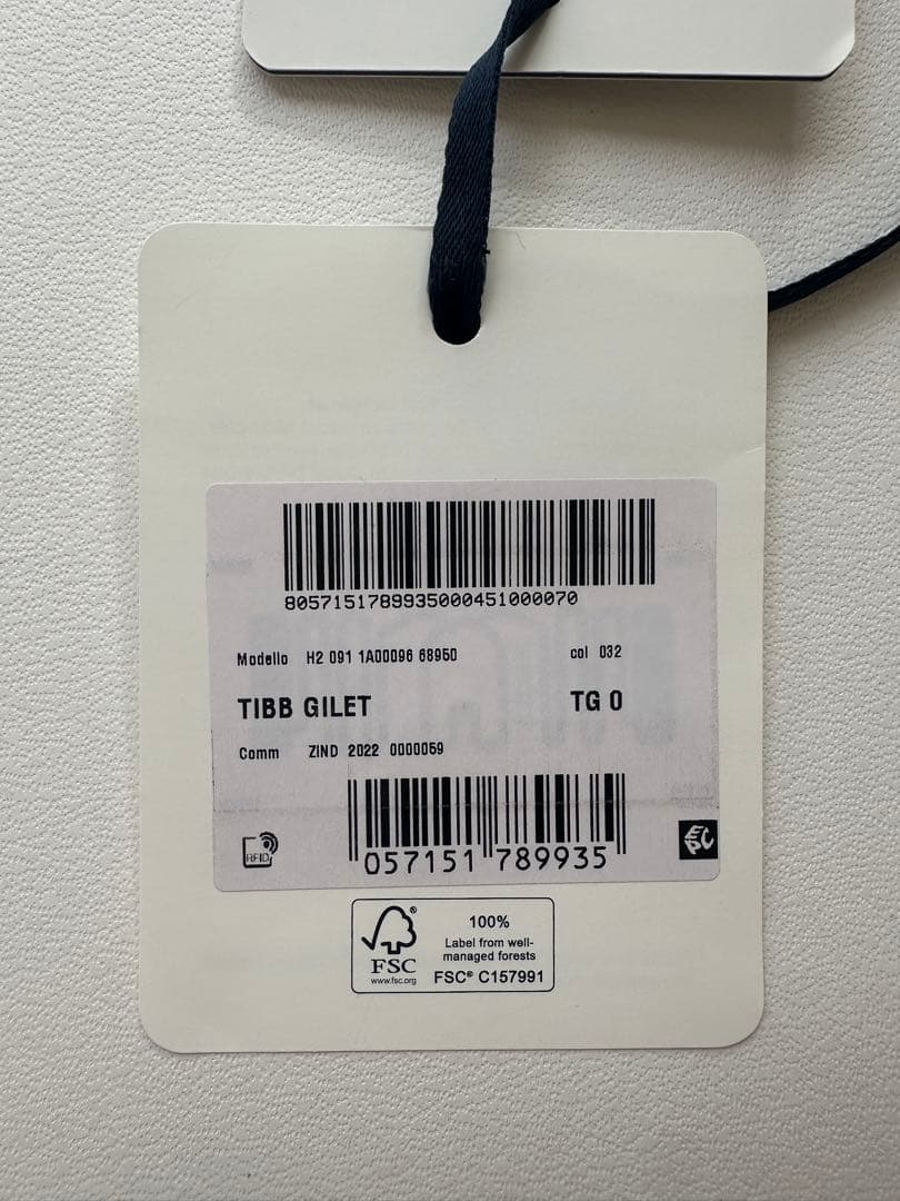 MONCLER ダウンベスト 白 TIBB サイズ0 新品未使用