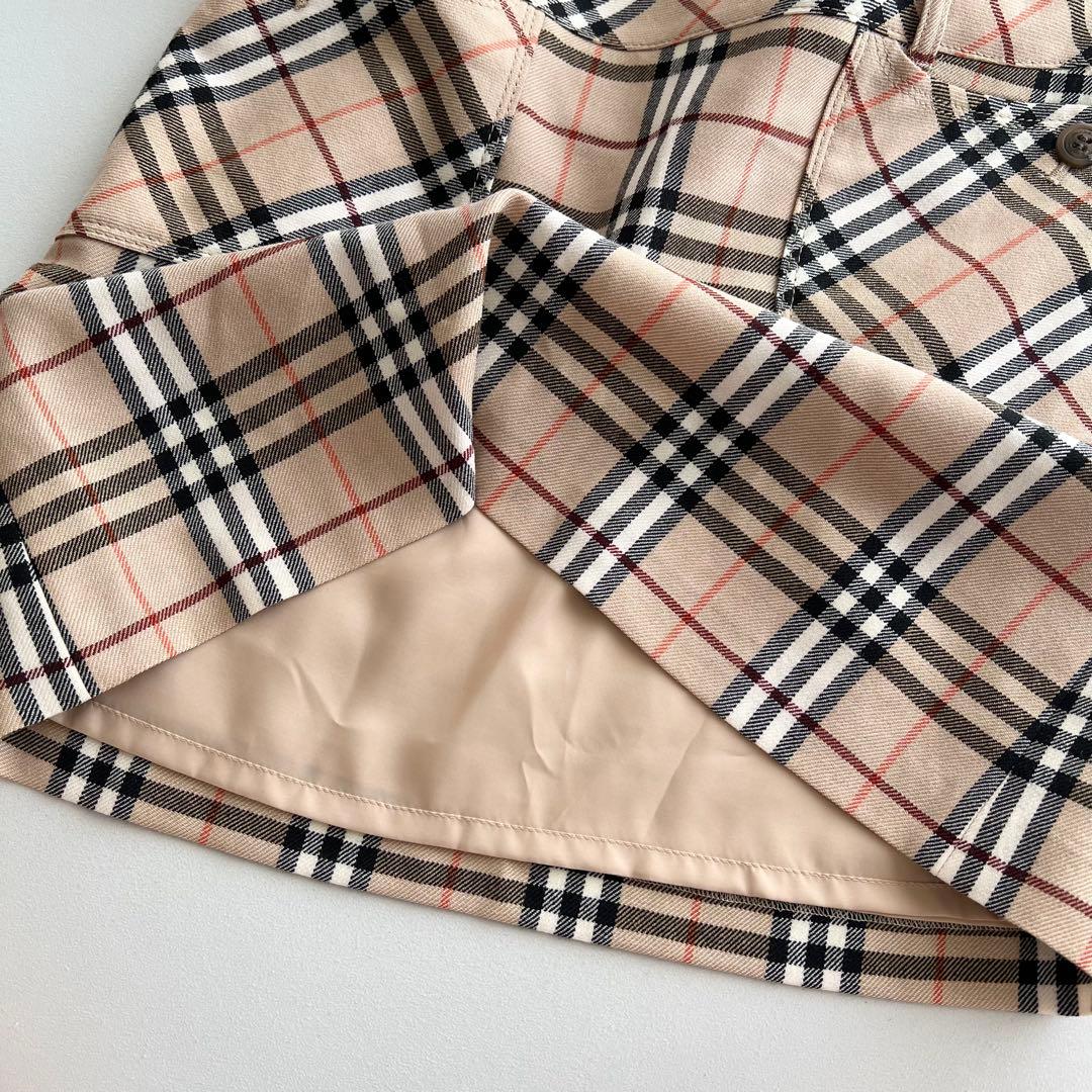美品✨バーバリー ブルーレーベル ノバチェック ミニスカート ベージュ 36