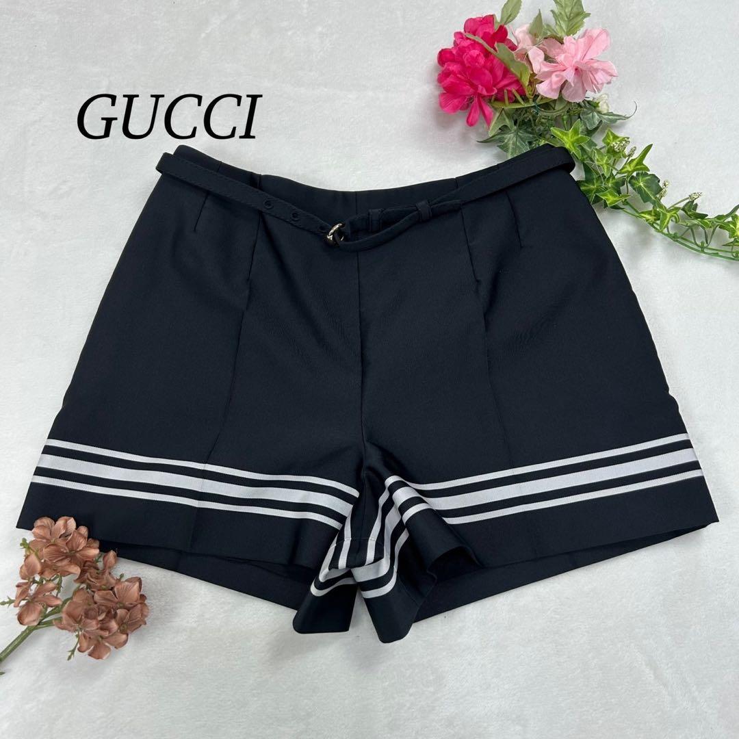 F191 新品未使用 M 38 グッチ ベルト付き ショートパンツ レディース