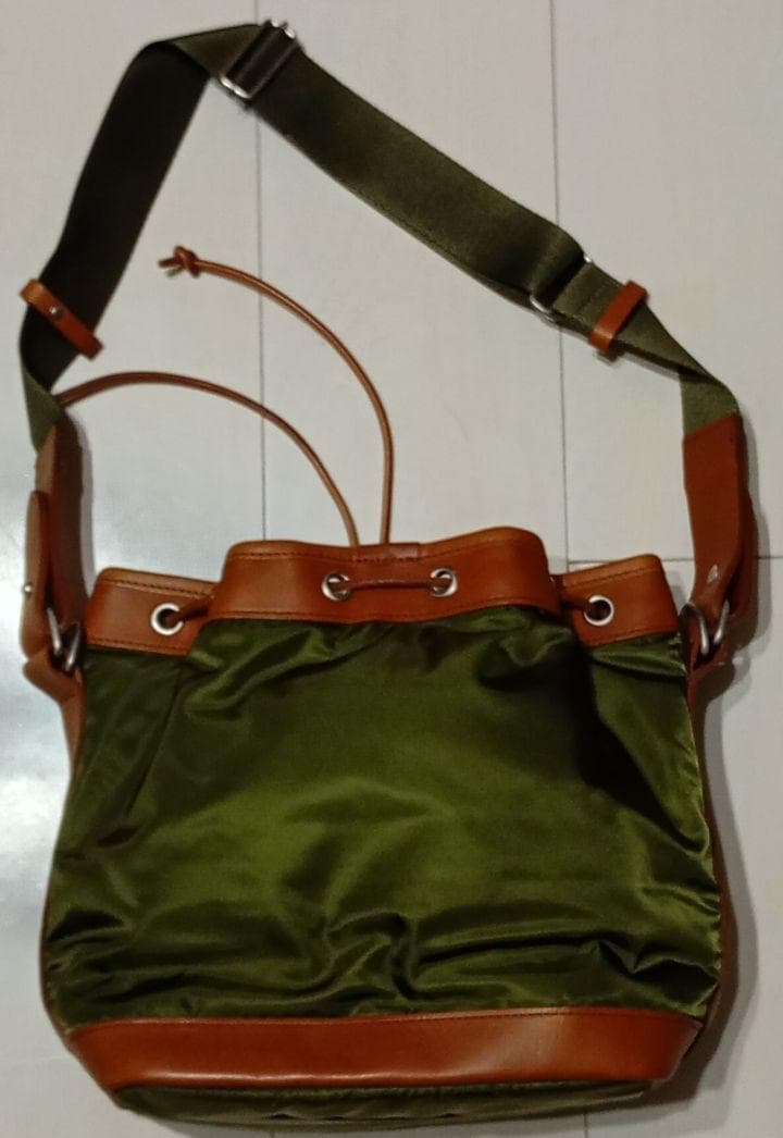 PORTER ポーター ドローストリング バッグ S カーキ