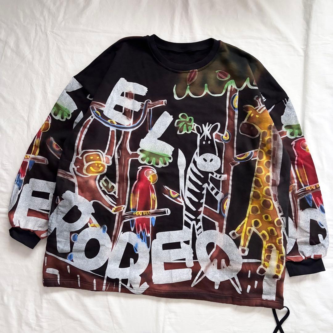 新品 EL RODEO アニマル イラスト プリント ビッグ スウェット